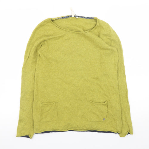 White Stuff Women Green Lambswool Blend Jumper Size 12