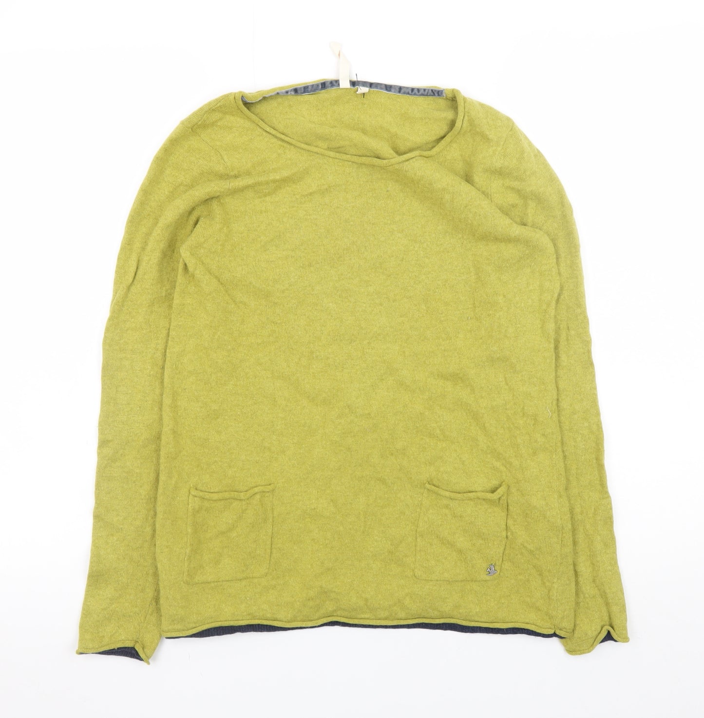 White Stuff Women Green Lambswool Blend Jumper Size 12