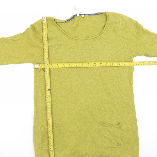 White Stuff Women Green Lambswool Blend Jumper Size 12