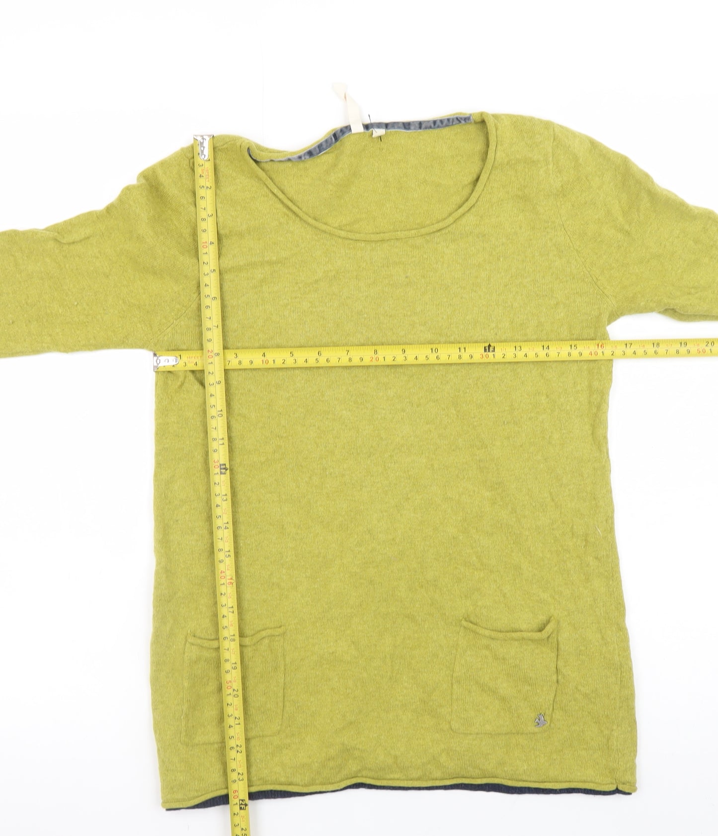 White Stuff Women Green Lambswool Blend Jumper Size 12