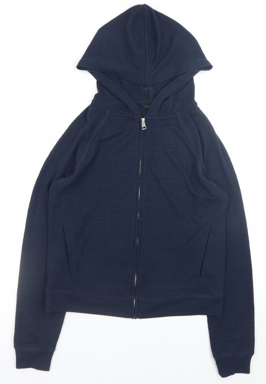 NEXT Mens Blue XS Full Zip Hoodie Lightweight Jersey