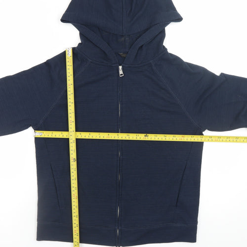 NEXT Mens Blue XS Full Zip Hoodie Lightweight Jersey