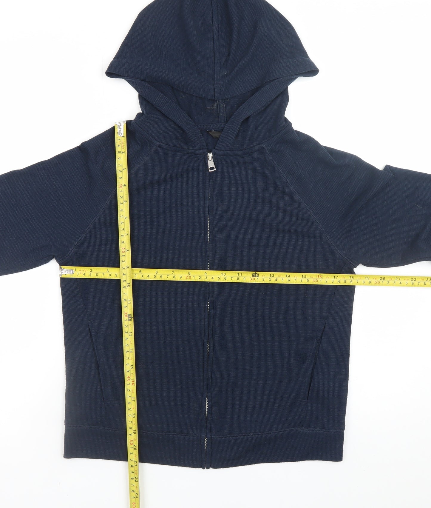 NEXT Mens Blue XS Full Zip Hoodie Lightweight Jersey