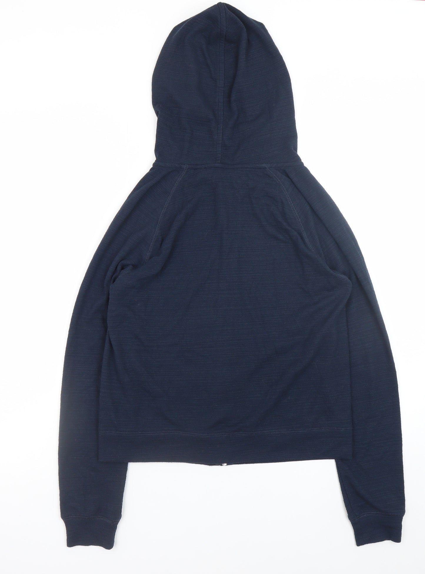 NEXT Mens Blue XS Full Zip Hoodie Lightweight Jersey