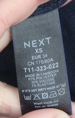 NEXT Mens Blue XS Full Zip Hoodie Lightweight Jersey