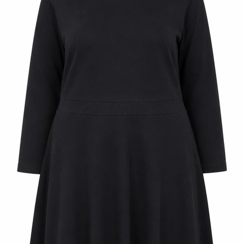bpc Women's Black A-Line Jersey Dress Size 16 Long Sleeve
