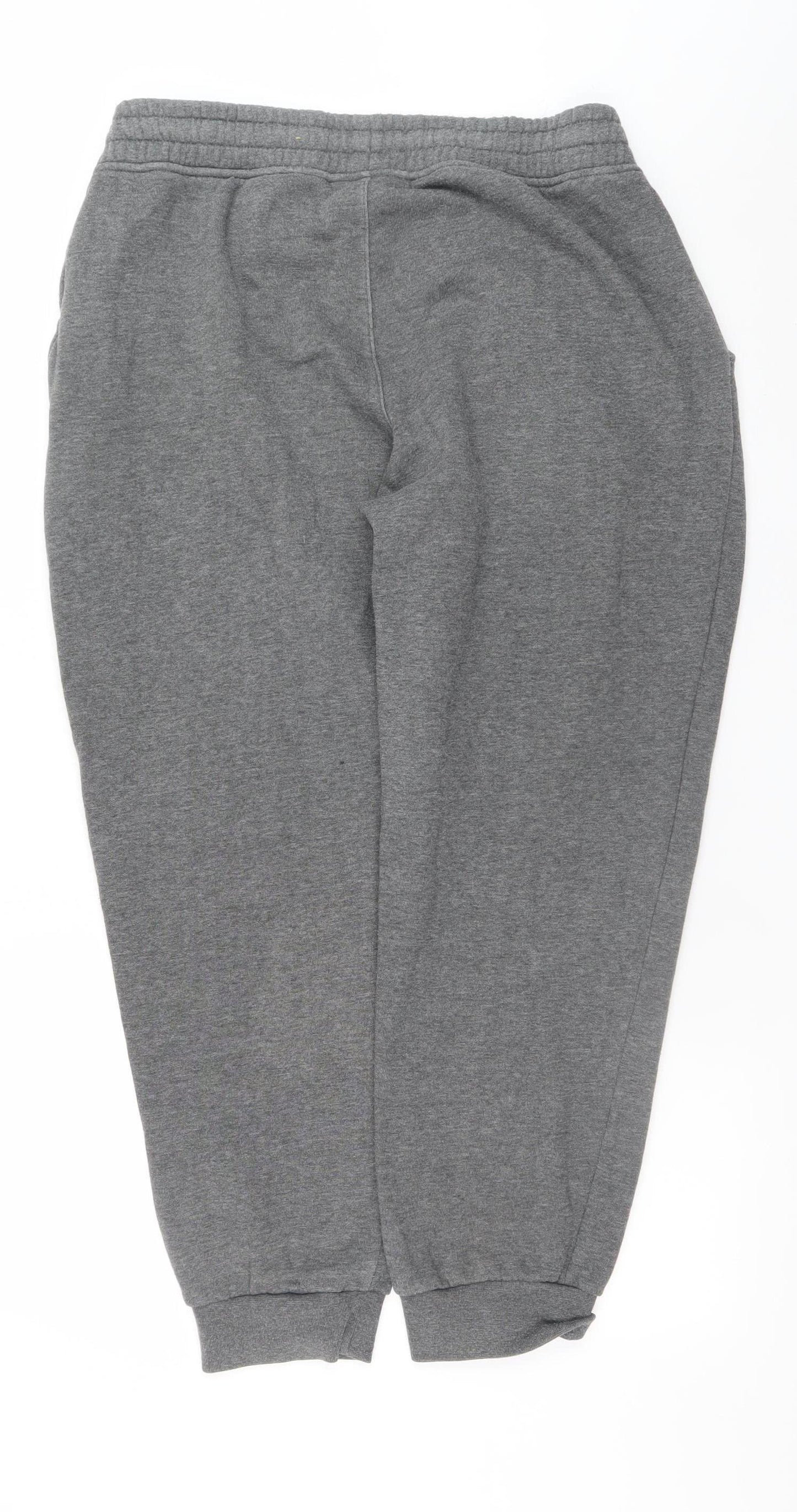 SikSilk Men's Grey Jogger Trousers Size L Elastic Waist