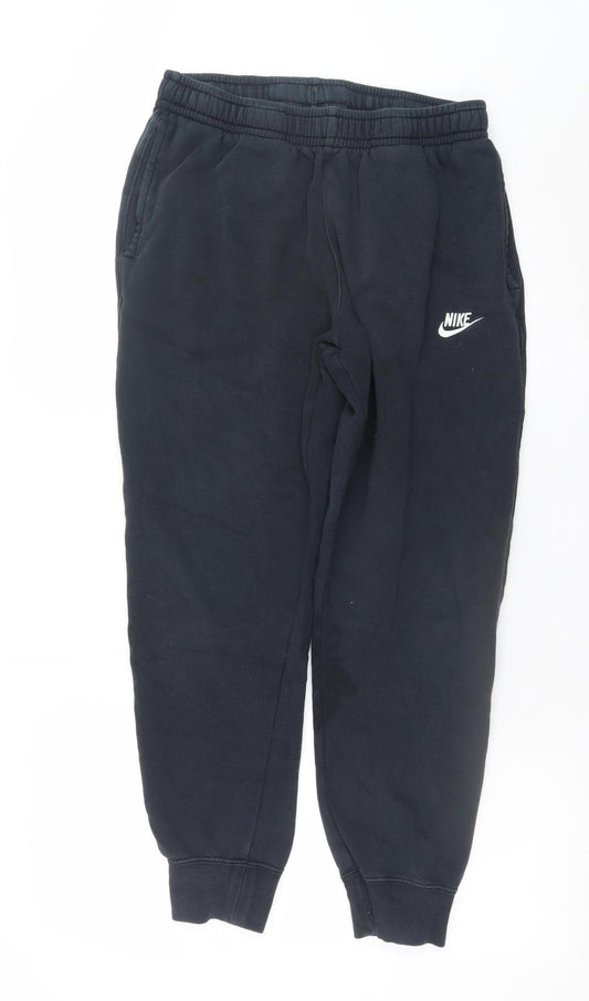 Nike Men's Black Jogger Trousers M Regular Fit Fleece