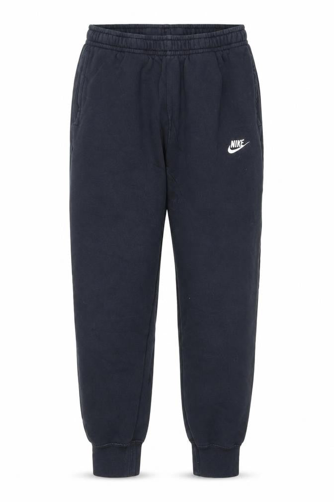 Front view of Nike Men's Black Jogger Trousers M Regular Fit Fleece