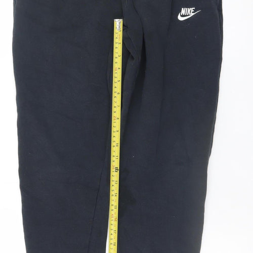 Nike Men's Black Jogger Trousers M Regular Fit Fleece