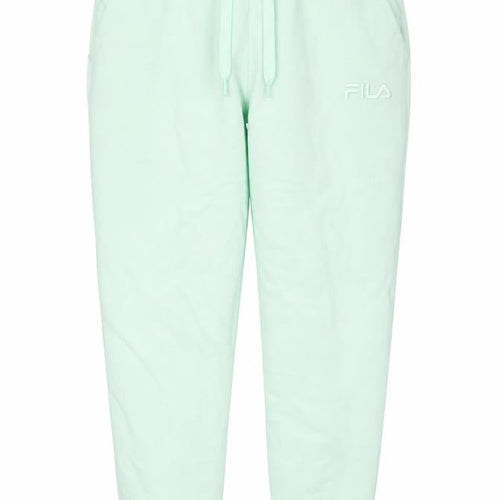 Fila Womens Green Jogger Trousers M Cotton Blend Logo Stretch