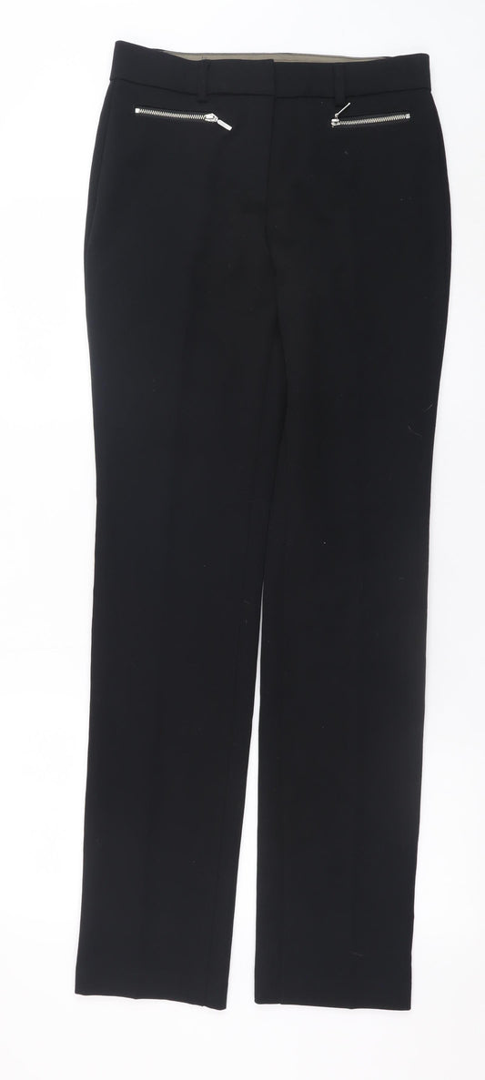 Marks and Spencer Women's Black Size 8 Long Slim Stretch Work Trousers