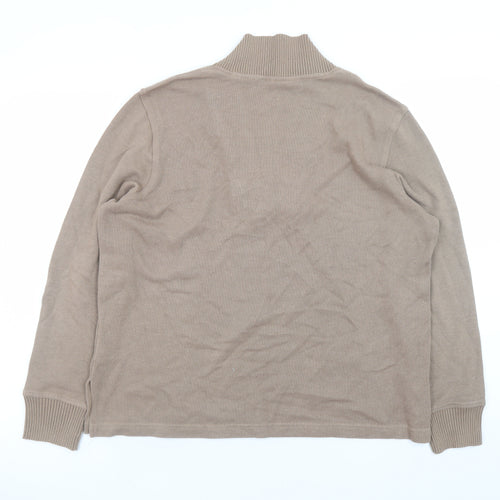 Rebecca Malone Women Beige L Knit Pullover Jumper with Buckle Detail