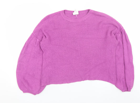 Thought Women’s Purple Organic Cotton Chunky Knit Jumper Size 14