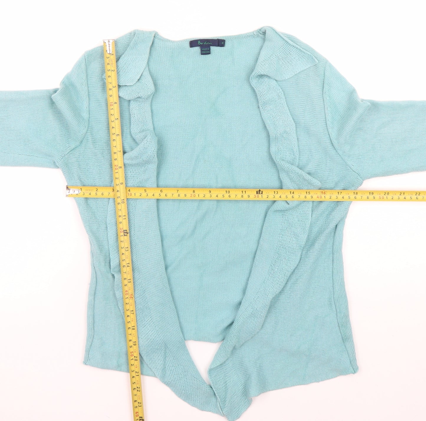 Boden Women's Blue Collared Long Sleeve Knit Cardigan Size M