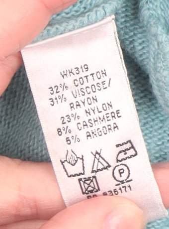 Boden Women's Blue Collared Long Sleeve Knit Cardigan Size M