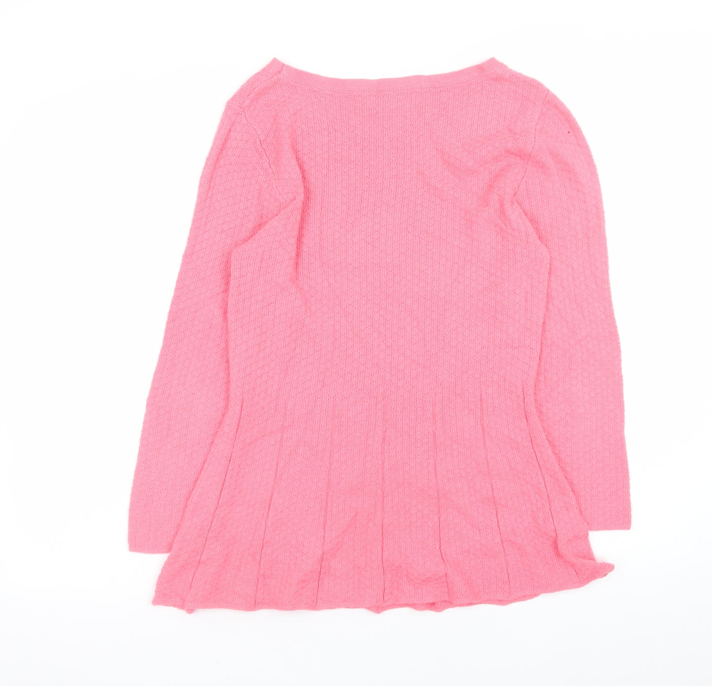 Next Women’s Pink Knit Skater Dress Size 12 Long Sleeve