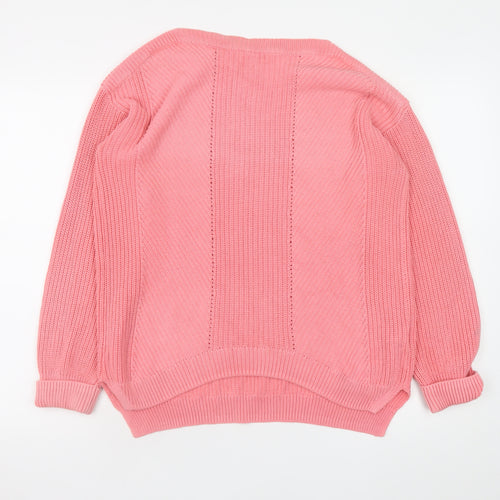 Marks and Spencer Women’s Pink Cotton Knit Jumper Medium