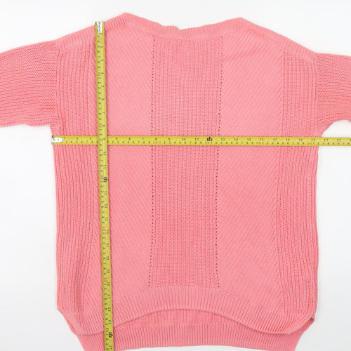 Marks and Spencer Women’s Pink Cotton Knit Jumper Medium