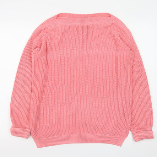 Marks and Spencer Women’s Pink Cotton Knit Jumper Medium