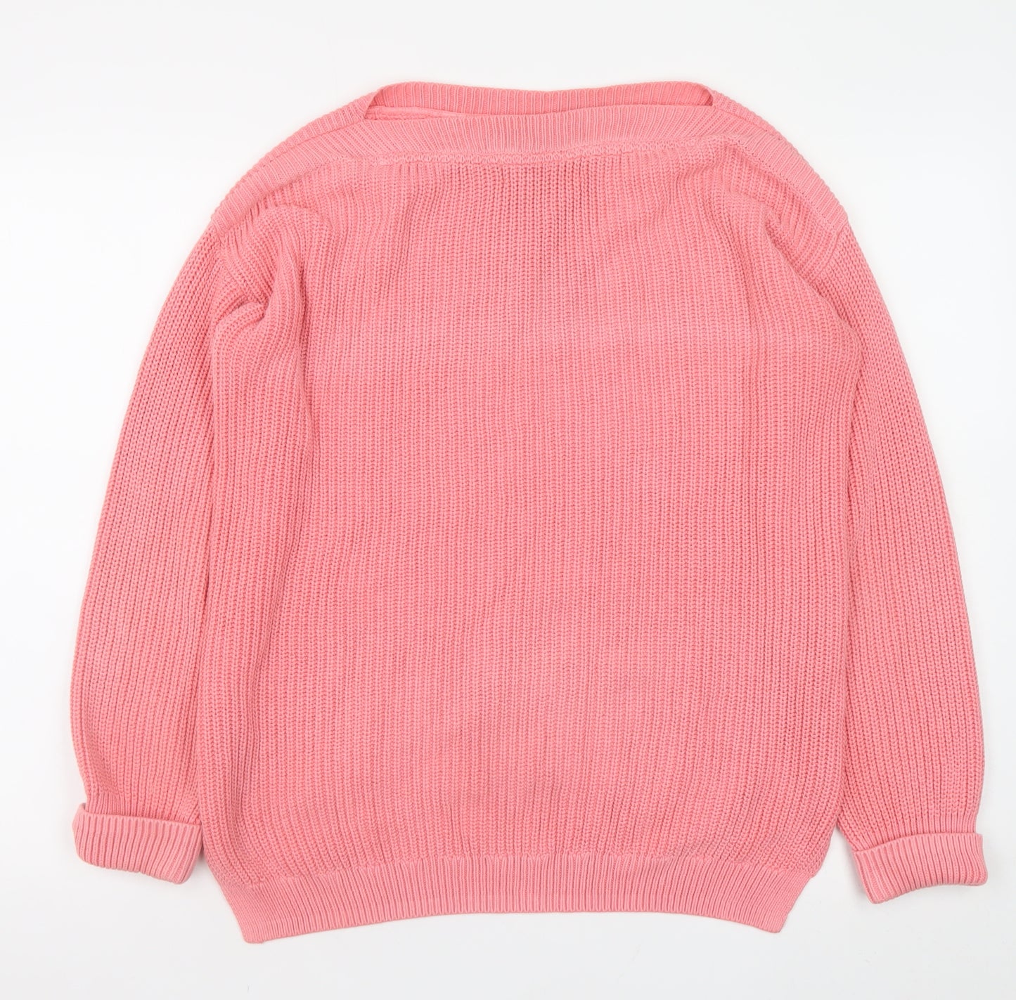 Marks and Spencer Women’s Pink Cotton Knit Jumper Medium