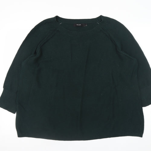 Vero Moda Womens Green L Relaxed Knit Pullover Jumper