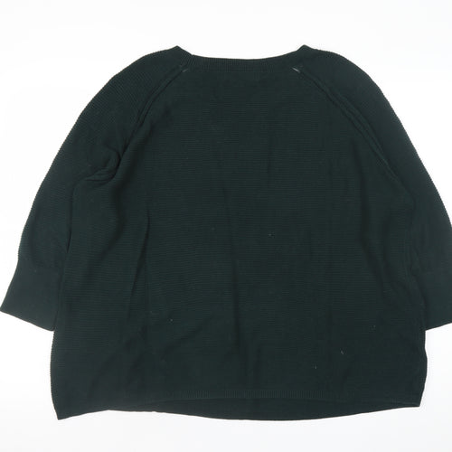 Vero Moda Womens Green L Relaxed Knit Pullover Jumper