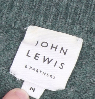 John Lewis Women Green Wool Blend Crew Neck Pullover Jumper M