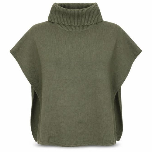 New Look Women's Green Roll Neck Sleeveless Cape Jumper Size 12