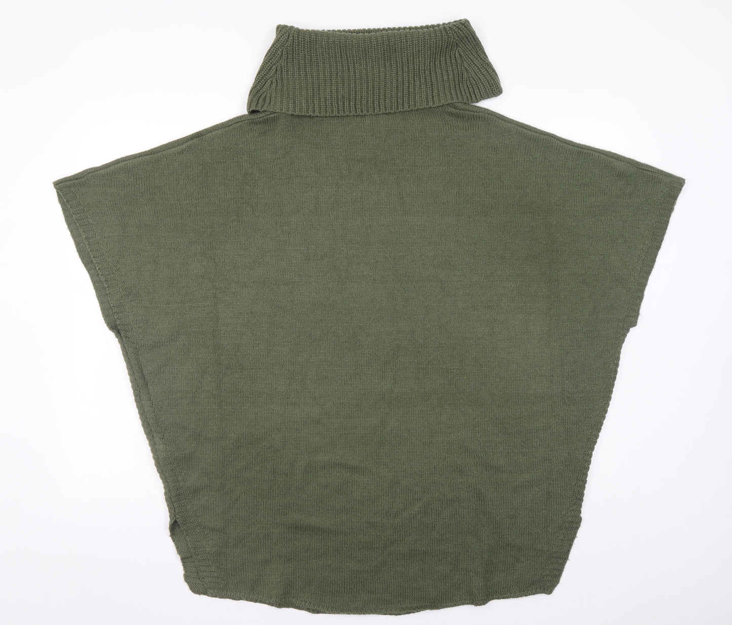 New Look Women's Green Roll Neck Sleeveless Cape Jumper Size 12