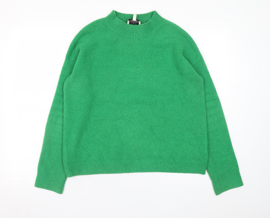 & Other Stories Women Green Cotton Blend Crew Neck Jumper Size S