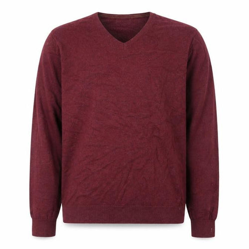Haworth Men's Red V-Neck Cotton Jumper 2XL Regular Fit