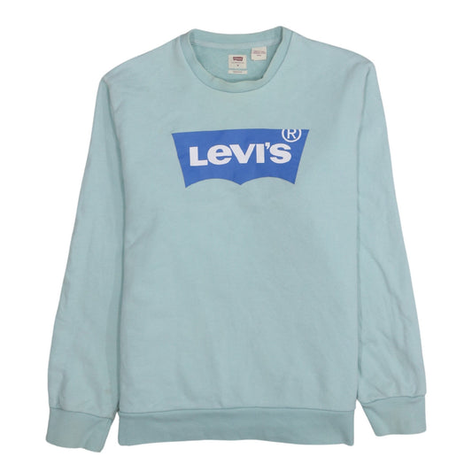 Levi's Mens Blue Graphic Logo Pullover Sweatshirt Size M