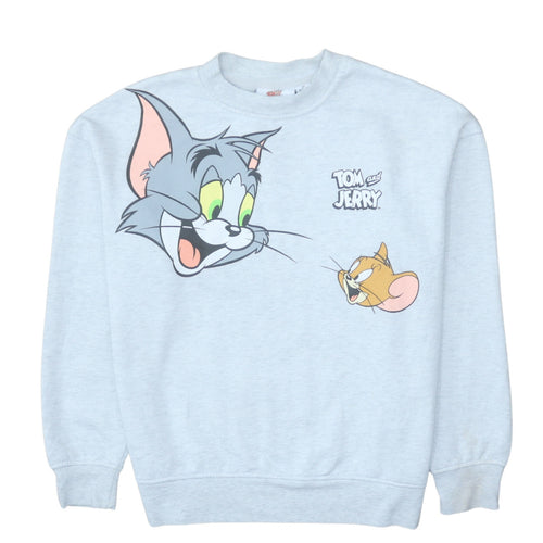Primark Women’s Light Grey Tom and Jerry XS Pullover Sweatshirt