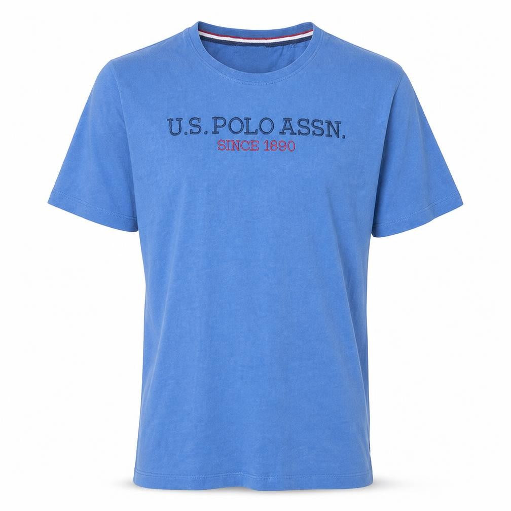 U.S. Polo Assn. Men's Blue Cotton Crew Neck Short Sleeve T-Shirt L