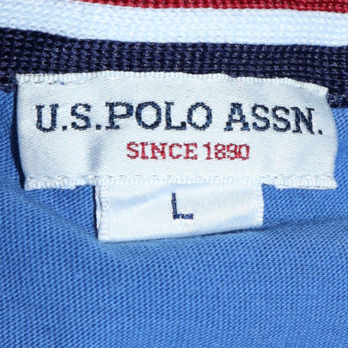 U.S. Polo Assn. Men's Blue Cotton Crew Neck Short Sleeve T-Shirt L