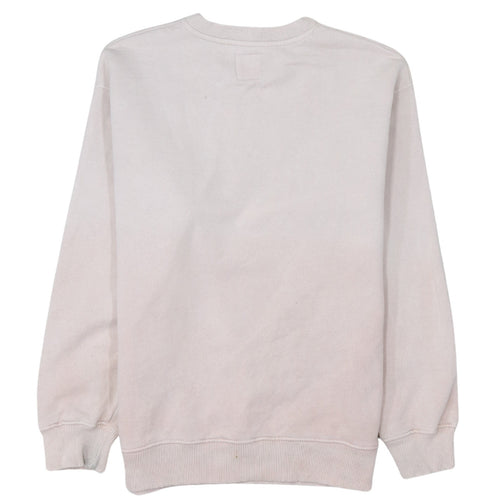 Zara Girls Beige Sweatshirt 11-12 Years Pullover Crew Neck Embroidered