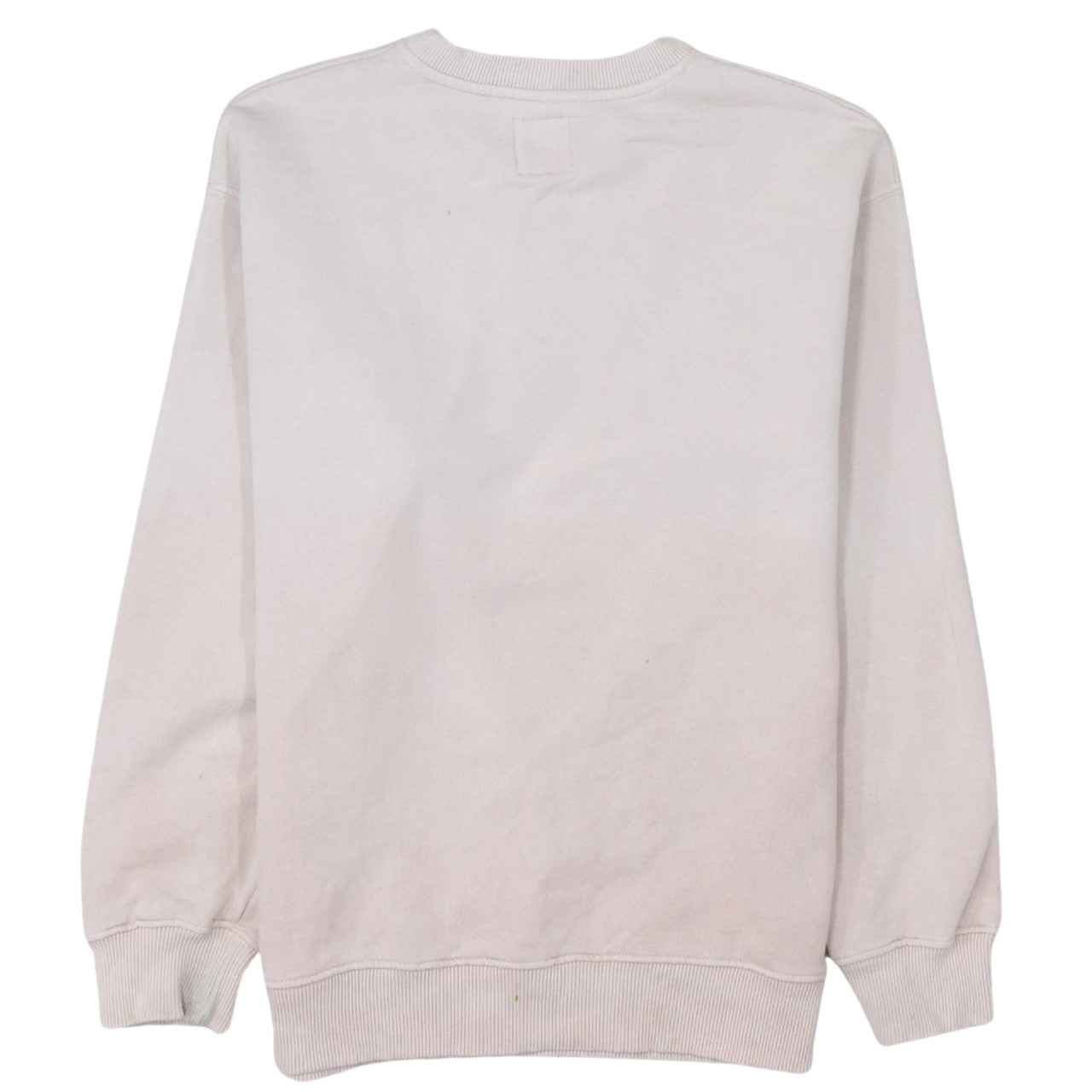 Zara Girls Beige Sweatshirt 11-12 Years Pullover Crew Neck Embroidered