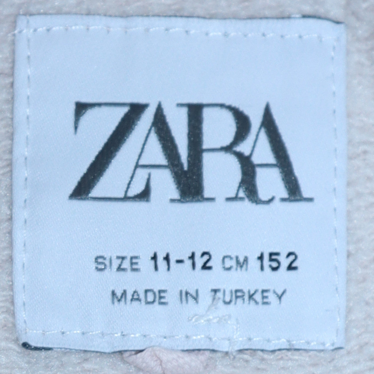 Zara Girls Beige Sweatshirt 11-12 Years Pullover Crew Neck Embroidered