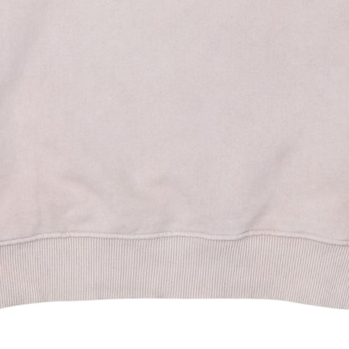 Zara Girls Beige Sweatshirt 11-12 Years Pullover Crew Neck Embroidered