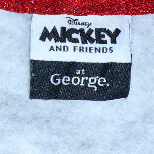 George Disney Women's Grey 2XL Mickey & Minnie Christmas Sweatshirt