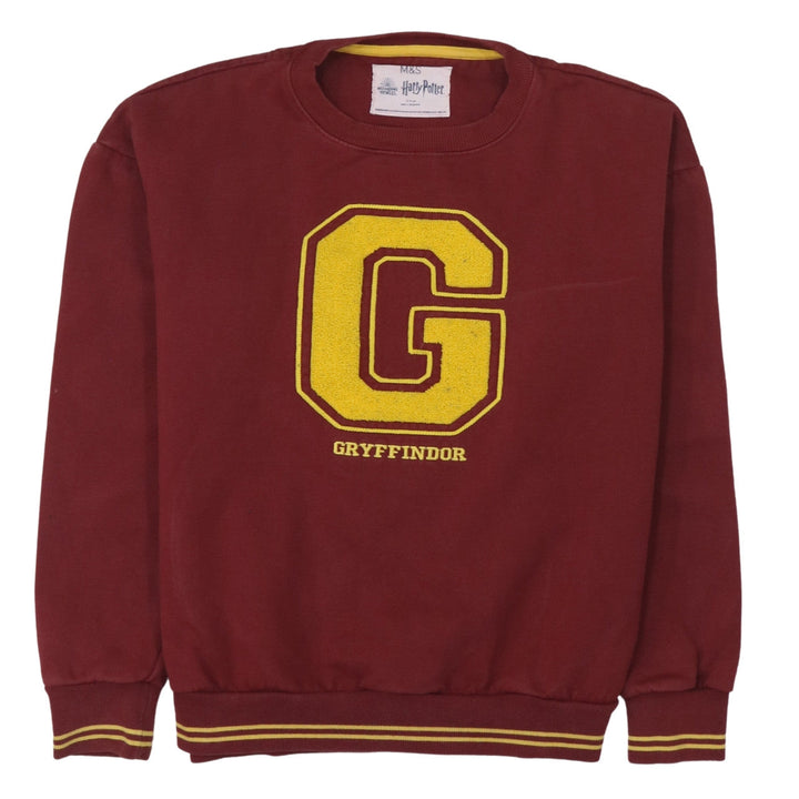 Marks and Spencer Girls Burgundy Gryffindor Sweatshirt 13-14 Years Pullover Cotton Blend