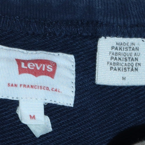 Levi's Men's Blue Logo Crew Neck Sweatshirt Size M Regular Fit