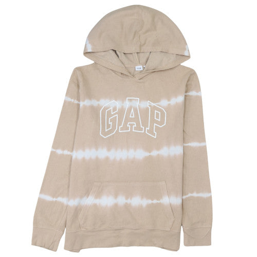 GAP Women Beige Tie-Dye Pullover Hoodie Size M Cotton Blend