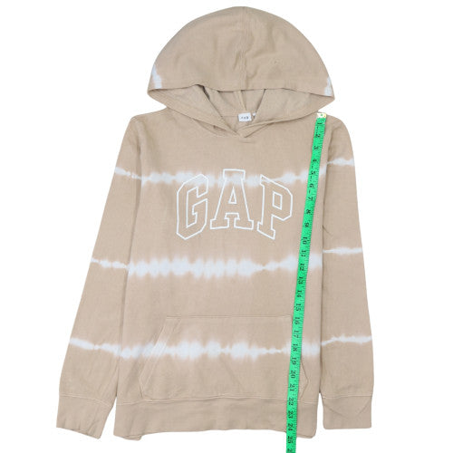 GAP Women Beige Tie-Dye Pullover Hoodie Size M Cotton Blend