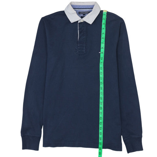 Tommy Hilfiger Men's Blue Long Sleeve Polo Shirt M Classic Fit