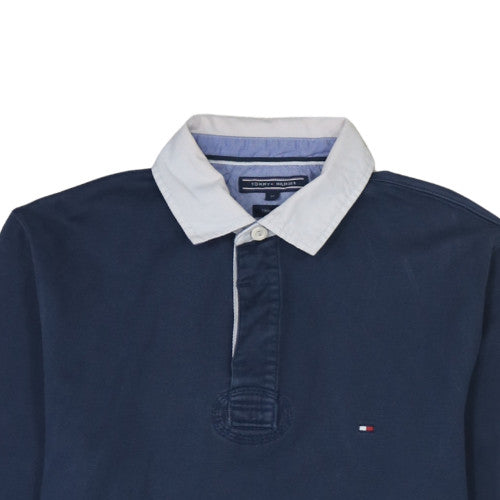 Tommy Hilfiger Men's Blue Long Sleeve Polo Shirt M Classic Fit