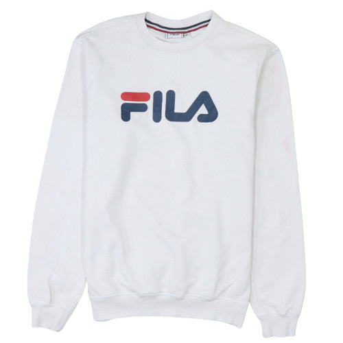 Fila Womens White XS Crew Neck Pullover Sweatshirt