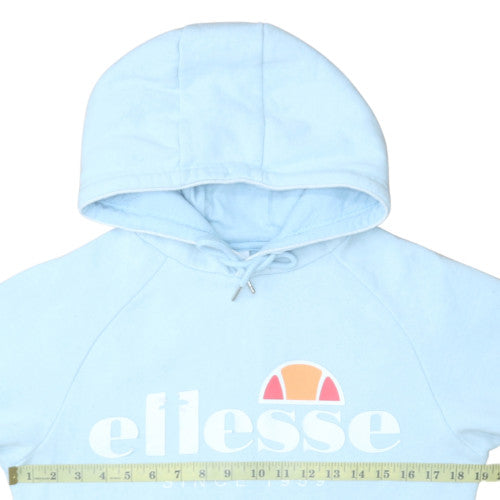 Ellesse Womens Light Blue XS Pullover Hoodie Cotton Blend Casual