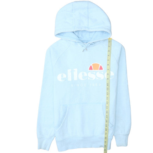 Ellesse Womens Light Blue XS Pullover Hoodie Cotton Blend Casual